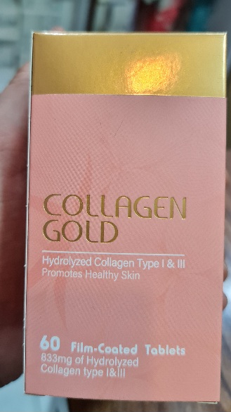 قرص روکشدار کلاژن گلد ۶۰ عددی COLLAGEN GOLD