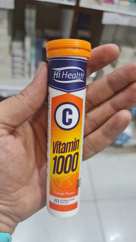 قرص ویتامین سی جوشان ۱۰۰۰ های هلث، بیست عددی HI HEALTH