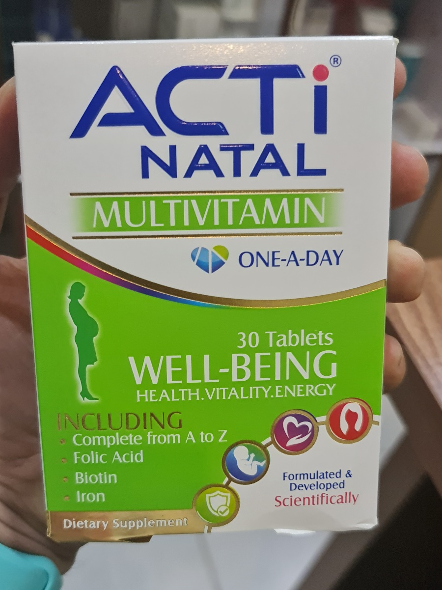 قرص اکتی ناتال-مولتی ویتامین مخصوص دوران بارداری و شیر دهی سی تاییACTI NATAL