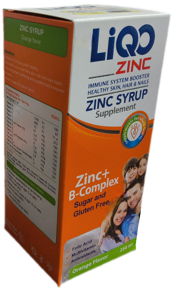 شربت لیکوزینک ۲۵۰ سی سی، LIQO ZINK PLUS B COMPLEX