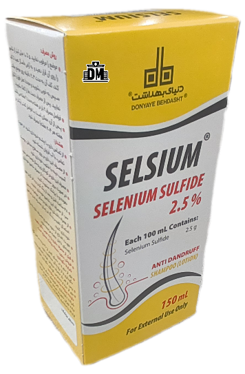 شامپو سلسیوم 2/5% دنیای بهداشت 150 میلی لیتر، SELSIUM