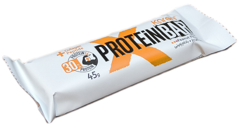 شوکوبار پروتئینی کارن با طعم بادام زمینی پروتئین بار ۴۵ گرم، PROTEIN BAR KAREN